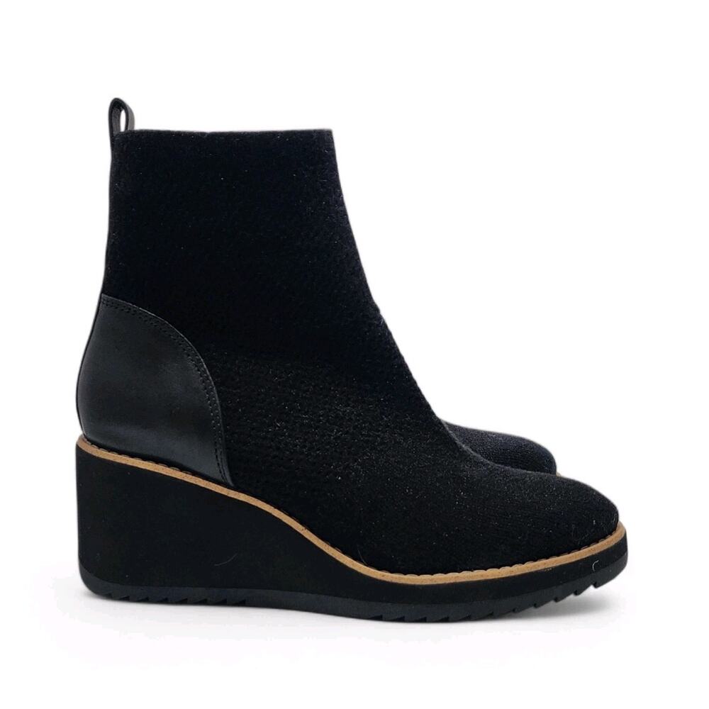 Sofft Elaina Weather-Friendly Comfort Wedge Ankle Bootie Women’s 8 Black Boots